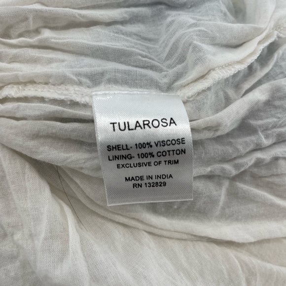 Tularosa Sara Off the Shoulder Dress Revolve Size Small Blue and White Diamond - Picture 7 of 8